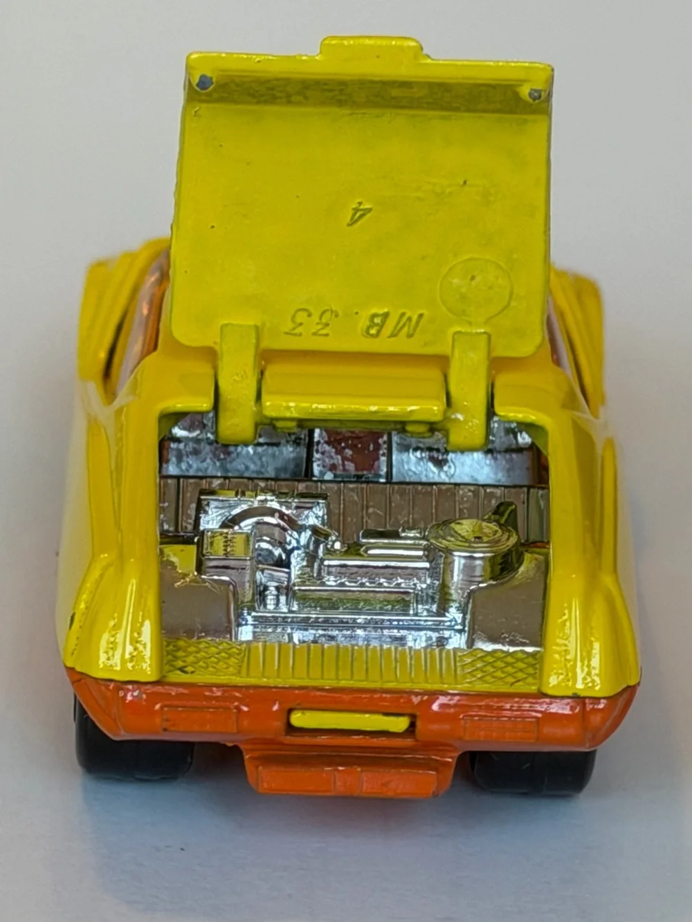 Vintage Matchbox Superfast No. 33 Datsun 128X Yellow 1973 Lesney England